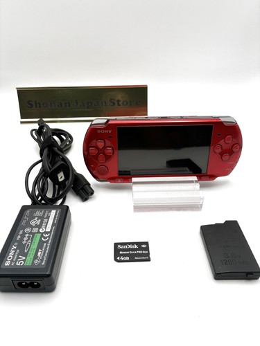 Console psp 3000 rossa set - console,